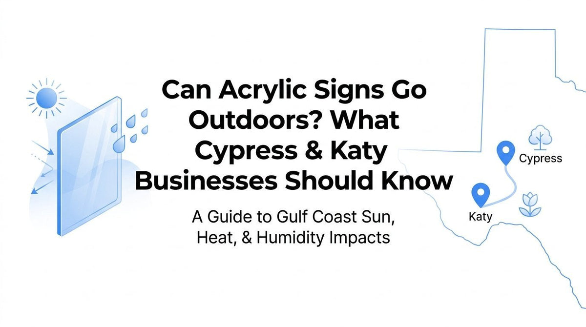 Can Acrylic Signs Go Outdoors? What Cypress & Katy Businesses Should Know - JYS Sign & Print Co