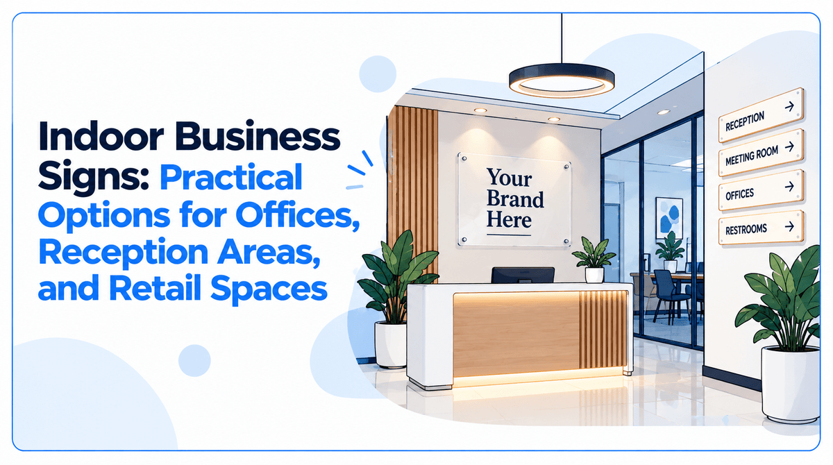 Indoor Business Signs: Practical Options for Offices, Reception Areas, and Retail Spaces - JYS Sign & Print Co