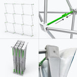 Straight Velcro Fabric Pop Up Display